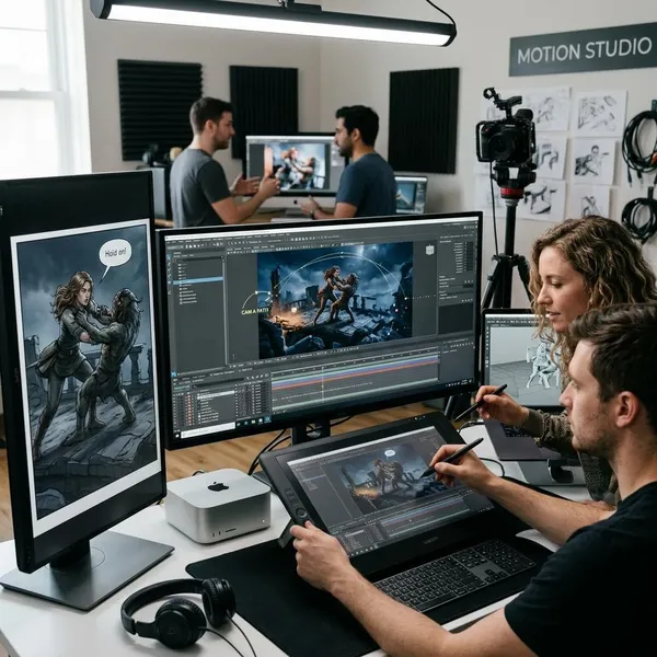 3d motion comic