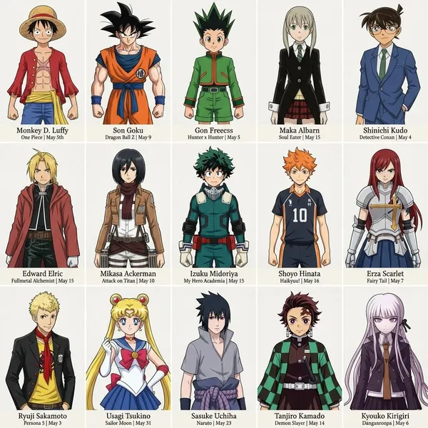 anime characters born in may