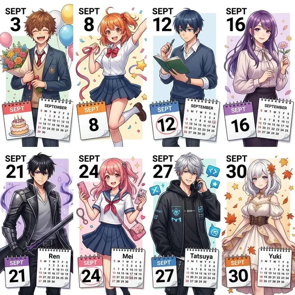 anime characters born in september